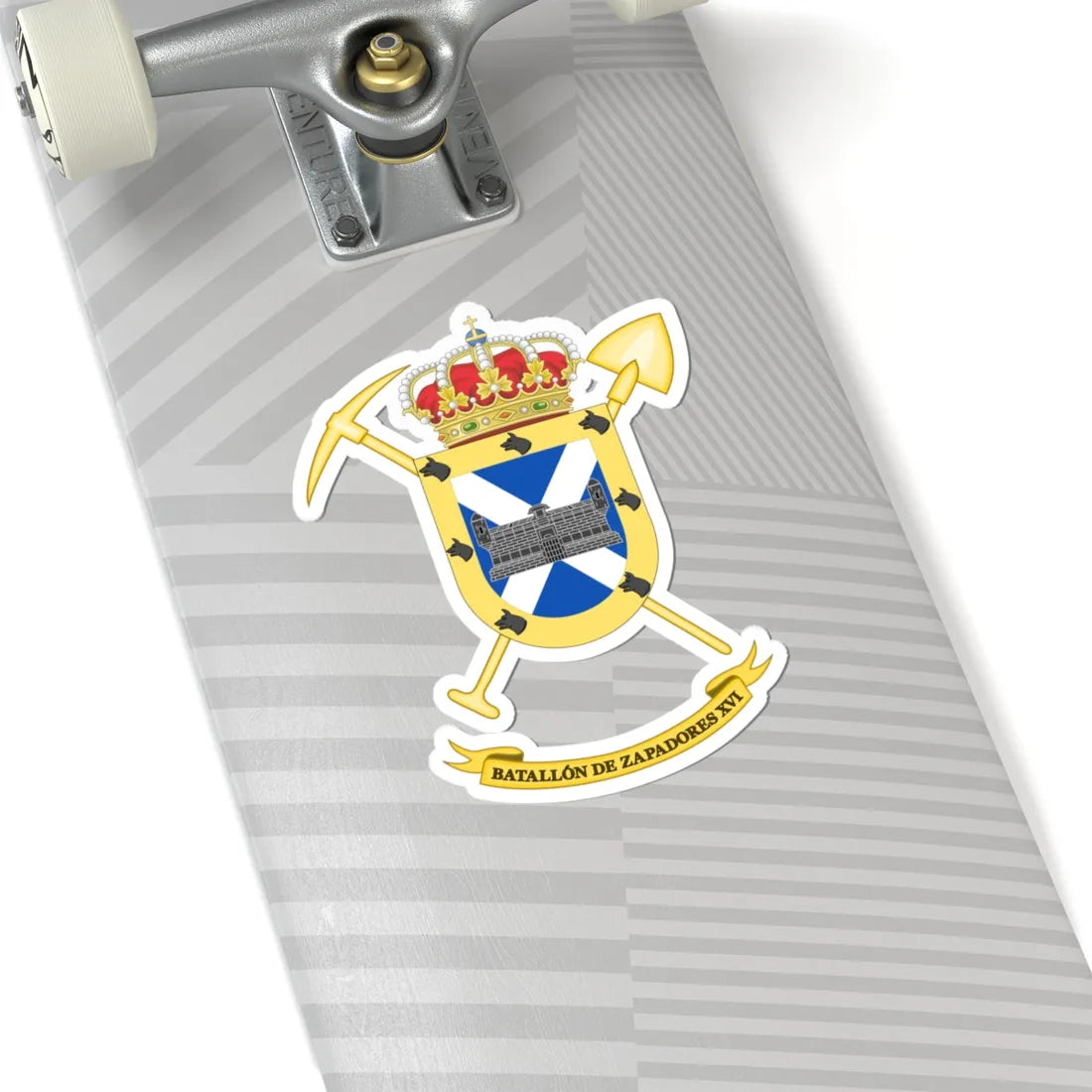 Coat of Arms of the 16th Military Engineering Battalion (Spain) (Coat of Arms) STICKER Vinyl Kiss-Cut Decal - The Sticker Space