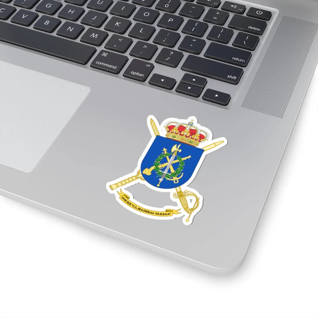 Coat of Arms of the 19th Special Operations Group Maderal Oleaga (Spain) (Coat of Arms) STICKER Vinyl Kiss-Cut Decal - The Sticker Space