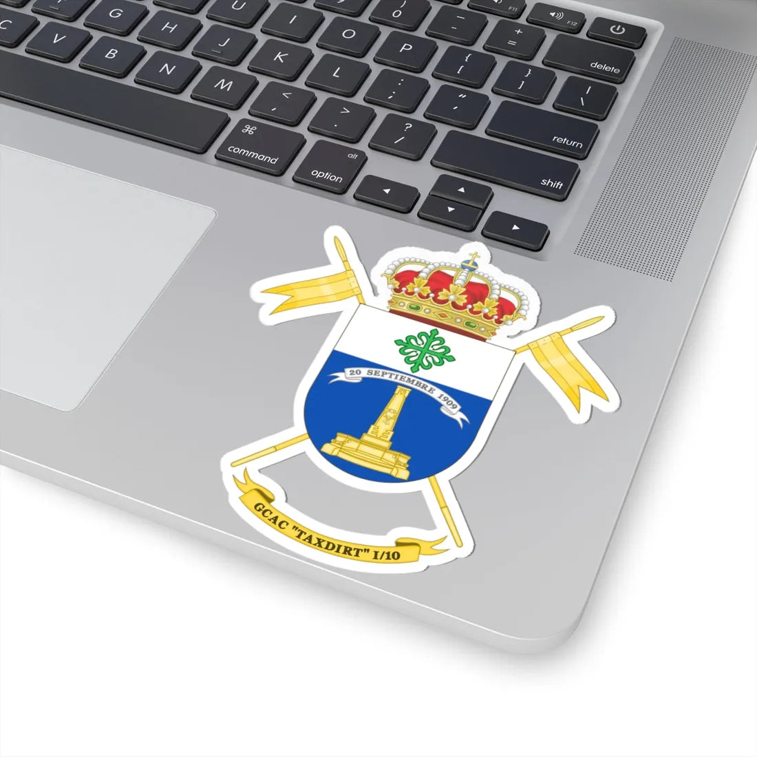 Coat of Arms of the 1st-10 Armored Cavalry Group Taxdirt (Spain) (Coat of Arms) STICKER Vinyl Kiss-Cut Decal - The Sticker Space