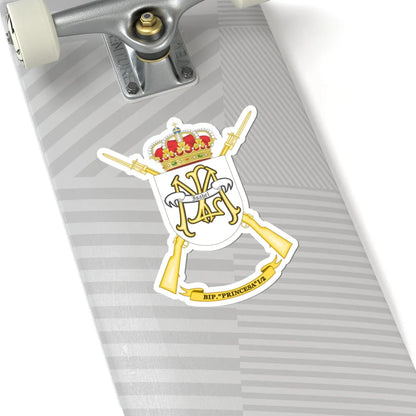 Coat of Arms of the 1st-2 Protected Infantry Battalion Princesa (Spain) (Coat of Arms) STICKER Vinyl Kiss-Cut Decal - The Sticker Space