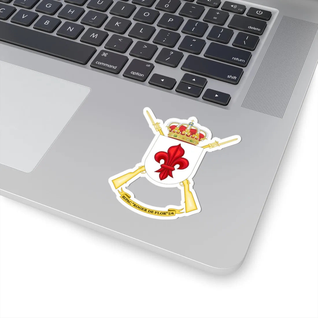 Coat of Arms of the 1st-4 Parachute Infantry Flag Roger de Flor (Spain) (Coat of Arms) STICKER Vinyl Kiss-Cut Decal - The Sticker Space