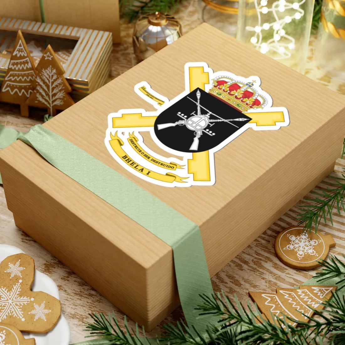 Coat of Arms of the 1st Attack Helicopter Battalion (Spain) (Coat of Arms) STICKER Vinyl Kiss-Cut Decal - The Sticker Space