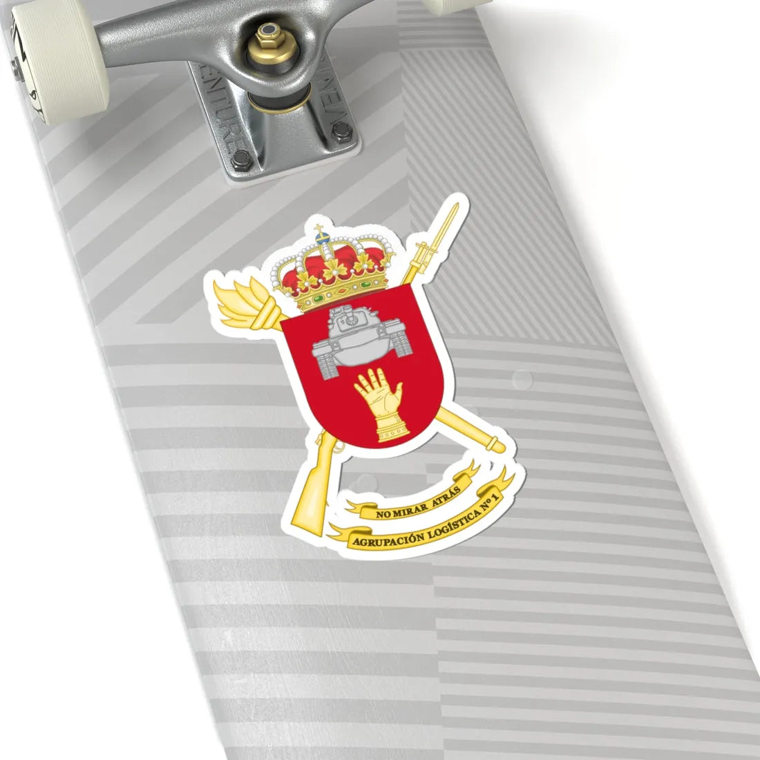 Coat of Arms of the 1st Divisional Logistics Group (Spain) (Coat of Arms) STICKER Vinyl Kiss-Cut Decal - The Sticker Space