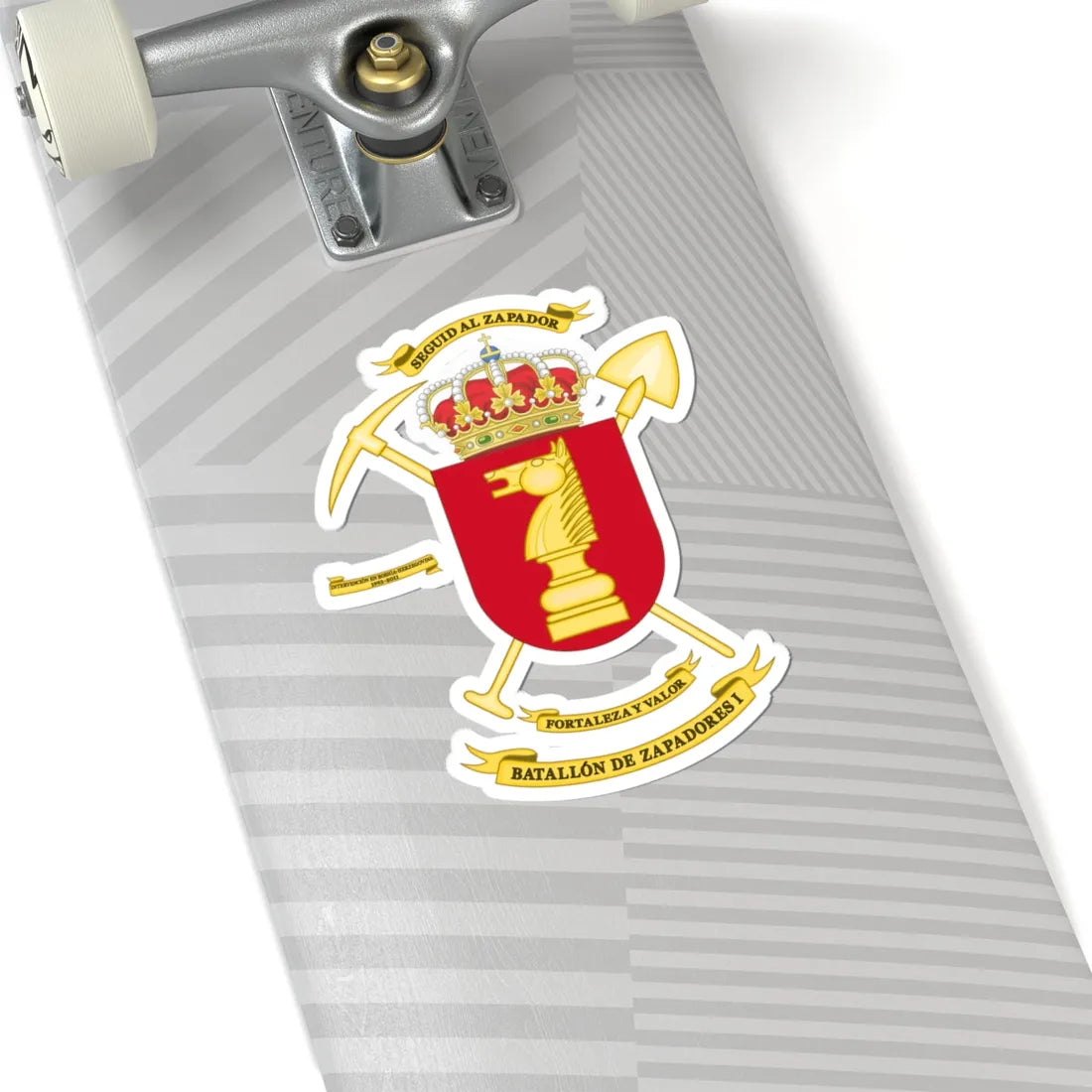 Coat of Arms of the 1st Engineer Battalion (Spain) (Coat of Arms) STICKER Vinyl Kiss-Cut Decal - The Sticker Space