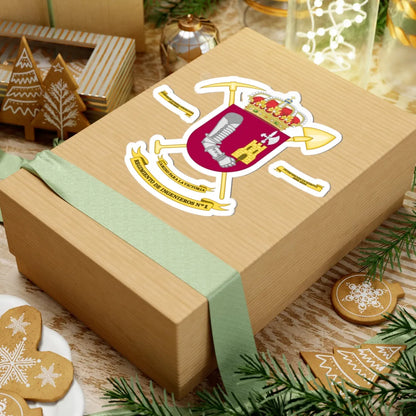 Coat of Arms of the 1st Engineer Regiment (Spain) (Coat of Arms) STICKER Vinyl Kiss-Cut Decal - The Sticker Space