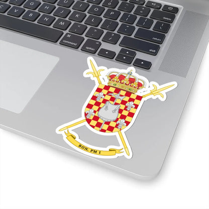 Coat of Arms of the 1st Military Police Battalion (Spain) (Coat of Arms) STICKER Vinyl Kiss-Cut Decal - The Sticker Space