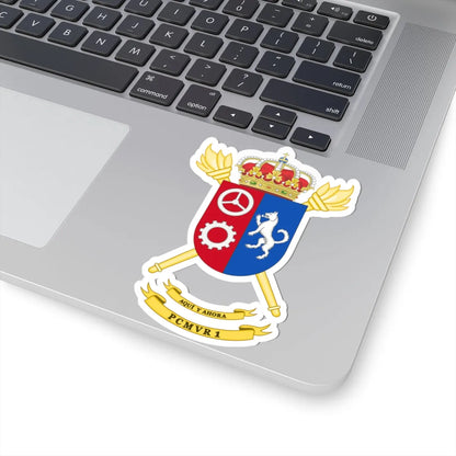 Coat of Arms of the 1st PCMVR (Spain) (Coat of Arms) STICKER Vinyl Kiss-Cut Decal - The Sticker Space