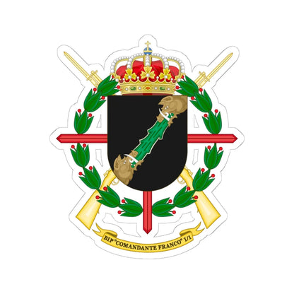 Coat of Arms of the 1st Spanish Legion Flag Comandante Franco (Spain) (Coat of Arms) STICKER Vinyl Kiss-Cut Decal 6 Inch White - The Sticker Space