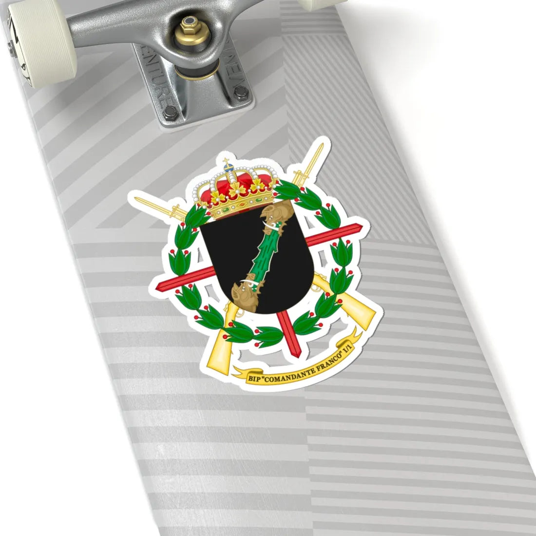 Coat of Arms of the 1st Spanish Legion Flag Comandante Franco (Spain) (Coat of Arms) STICKER Vinyl Kiss-Cut Decal - The Sticker Space