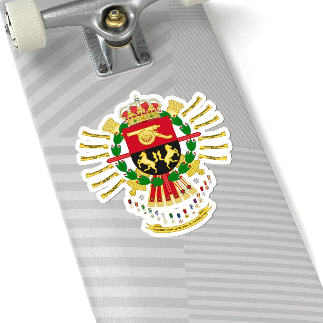 Coat of Arms of the 20th Field Artillery Regiment (Spain) (Coat of Arms) STICKER Vinyl Kiss-Cut Decal - The Sticker Space
