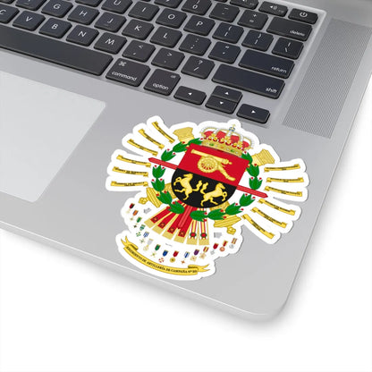Coat of Arms of the 20th Field Artillery Regiment (Spain) (Coat of Arms) STICKER Vinyl Kiss-Cut Decal - The Sticker Space