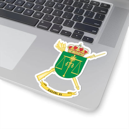 Coat of Arms of the 21st Logistics Support Group (Spain) (Coat of Arms) STICKER Vinyl Kiss-Cut Decal - The Sticker Space