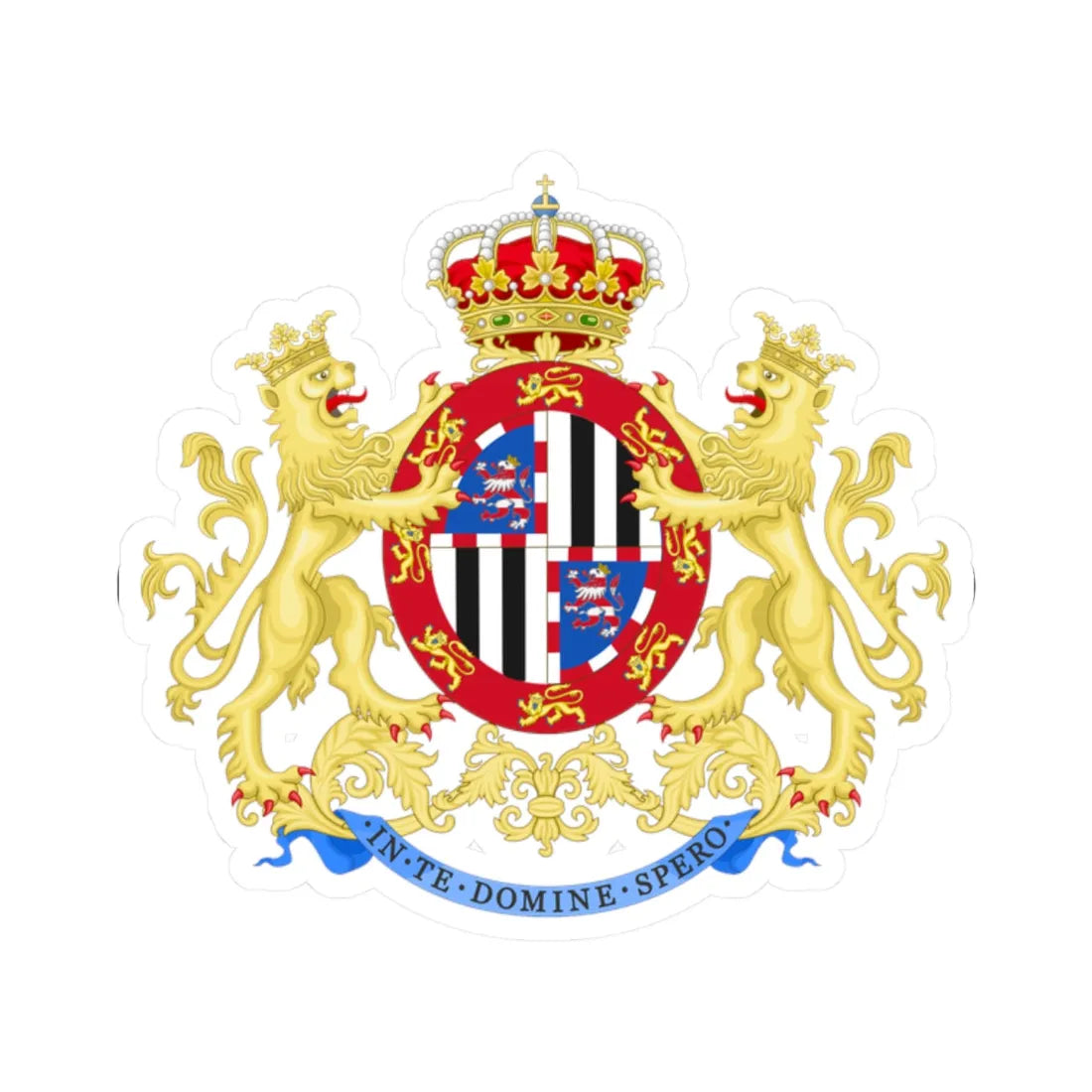 Coat of Arms of the 22nd Hunter Cavalry Regiment Victoria Eugenia (Spain) (Coat of Arms) STICKER Vinyl Kiss-Cut Decal 2 Inch White - The Sticker Space