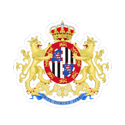 Coat of Arms of the 22nd Hunter Cavalry Regiment Victoria Eugenia (Spain) (Coat of Arms) STICKER Vinyl Kiss-Cut Decal 4 Inch White - The Sticker Space