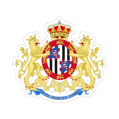 Coat of Arms of the 22nd Hunter Cavalry Regiment Victoria Eugenia (Spain) (Coat of Arms) STICKER Vinyl Kiss-Cut Decal 6 Inch White - The Sticker Space