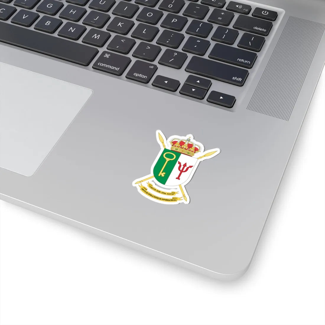 Coat of Arms of the 2nd-1 Information Operations Group (Spain) (Coat of Arms) STICKER Vinyl Kiss-Cut Decal - The Sticker Space