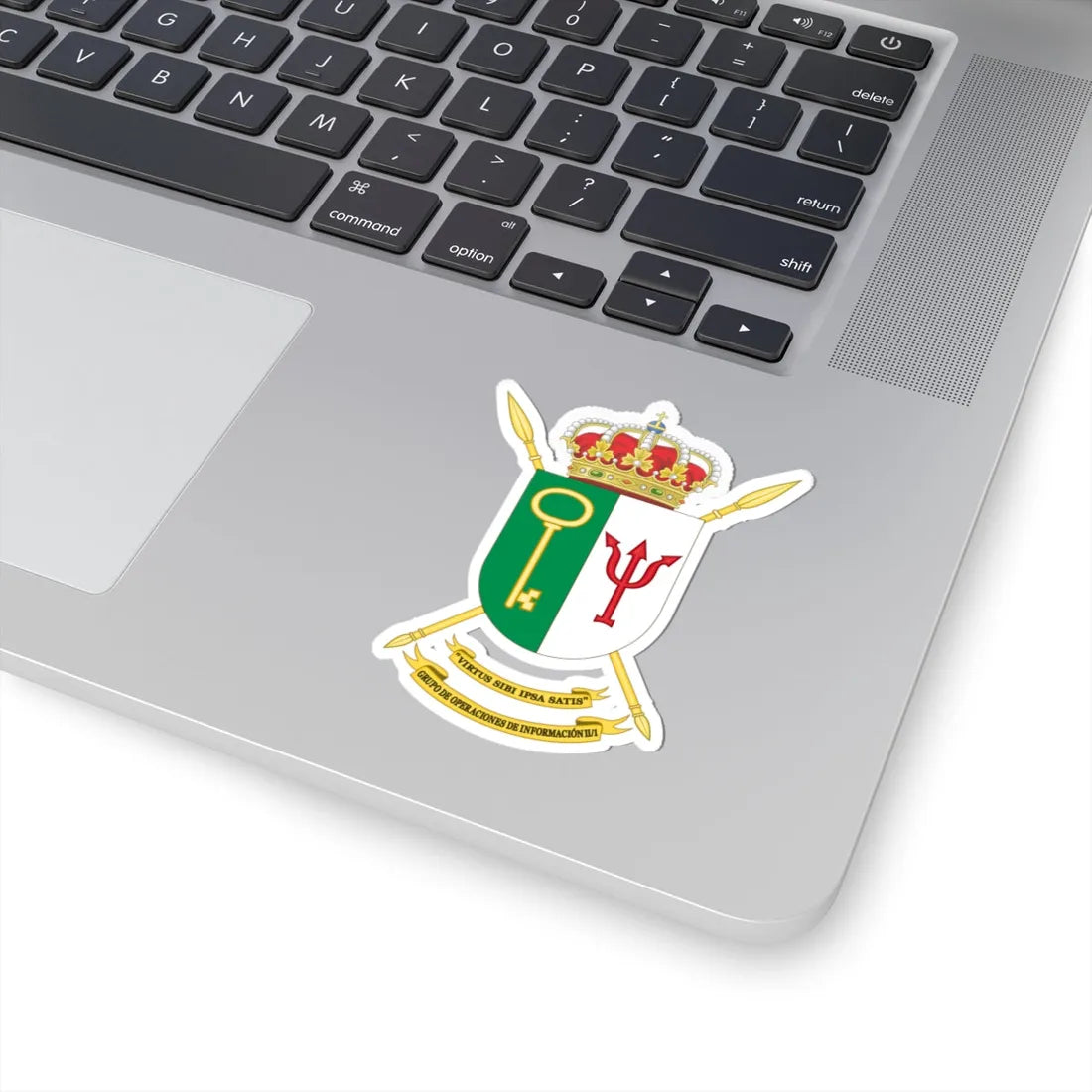 Coat of Arms of the 2nd-1 Information Operations Group (Spain) (Coat of Arms) STICKER Vinyl Kiss-Cut Decal - The Sticker Space