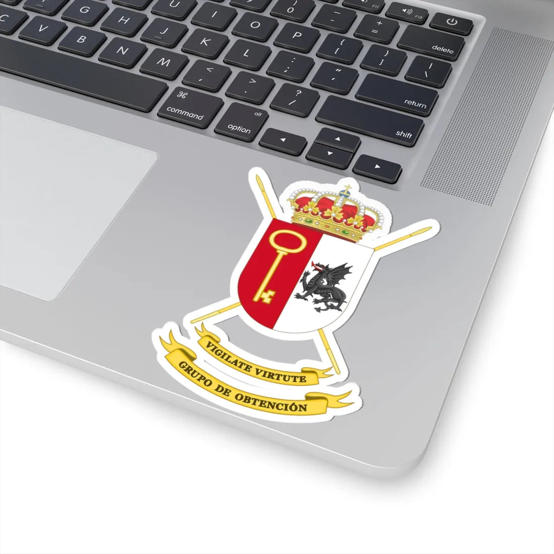 Coat of Arms of the 2nd-1 Long Range Reconnaissance Group (Spain) (Coat of Arms) STICKER Vinyl Kiss-Cut Decal - The Sticker Space