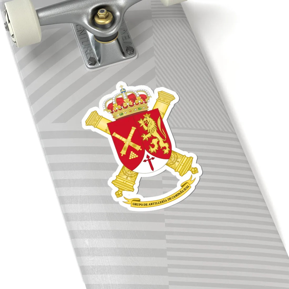 Coat of Arms of the 2nd-11 Field Artillery Battalion (Spain) (Coat of Arms) STICKER Vinyl Kiss-Cut Decal - The Sticker Space