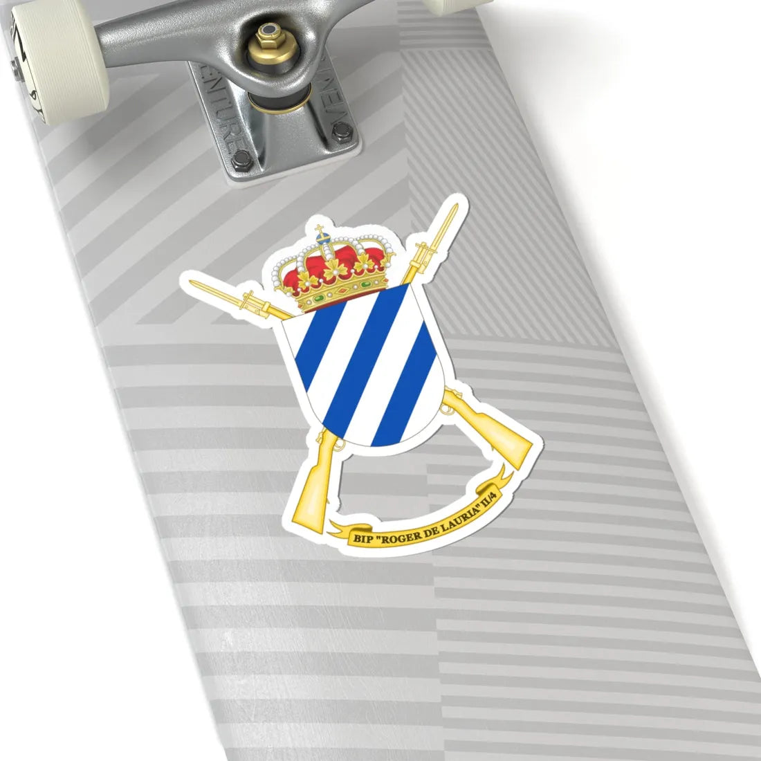 Coat of Arms of the 2nd-4 Protected Infantry Flag Roger de Lauria (Spain) (Coat of Arms) STICKER Vinyl Kiss-Cut Decal - The Sticker Space