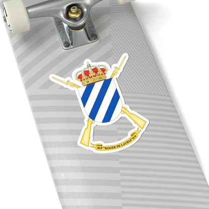 Coat of Arms of the 2nd-4 Protected Infantry Flag Roger de Lauria (Spain) (Coat of Arms) STICKER Vinyl Kiss-Cut Decal - The Sticker Space