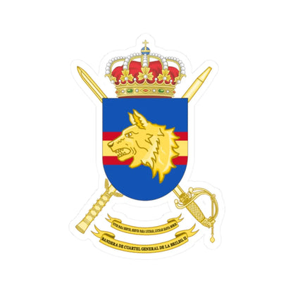 Coat of Arms of the 2nd Spanish Legion Brigade Headquarters Flag (Spain) (Coat of Arms) STICKER Vinyl Kiss-Cut Decal 2 Inch White - The Sticker Space