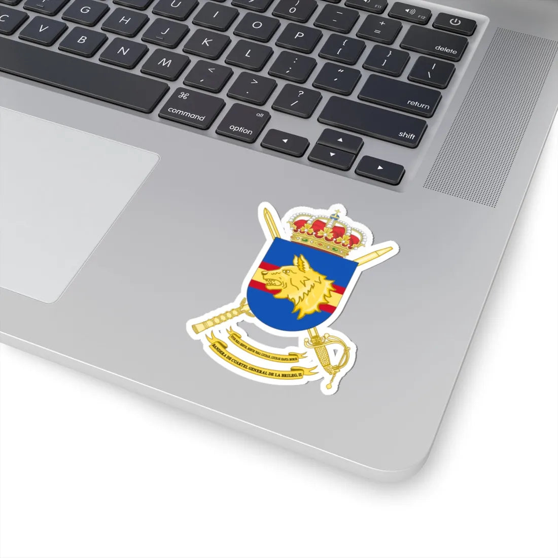 Coat of Arms of the 2nd Spanish Legion Brigade Headquarters Flag (Spain) (Coat of Arms) STICKER Vinyl Kiss-Cut Decal - The Sticker Space