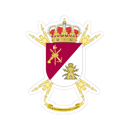 Coat of Arms of the 2nd Spanish Legion Signals Company (Spain) (Coat of Arms) STICKER Vinyl Kiss-Cut Decal 4 Inch White - The Sticker Space