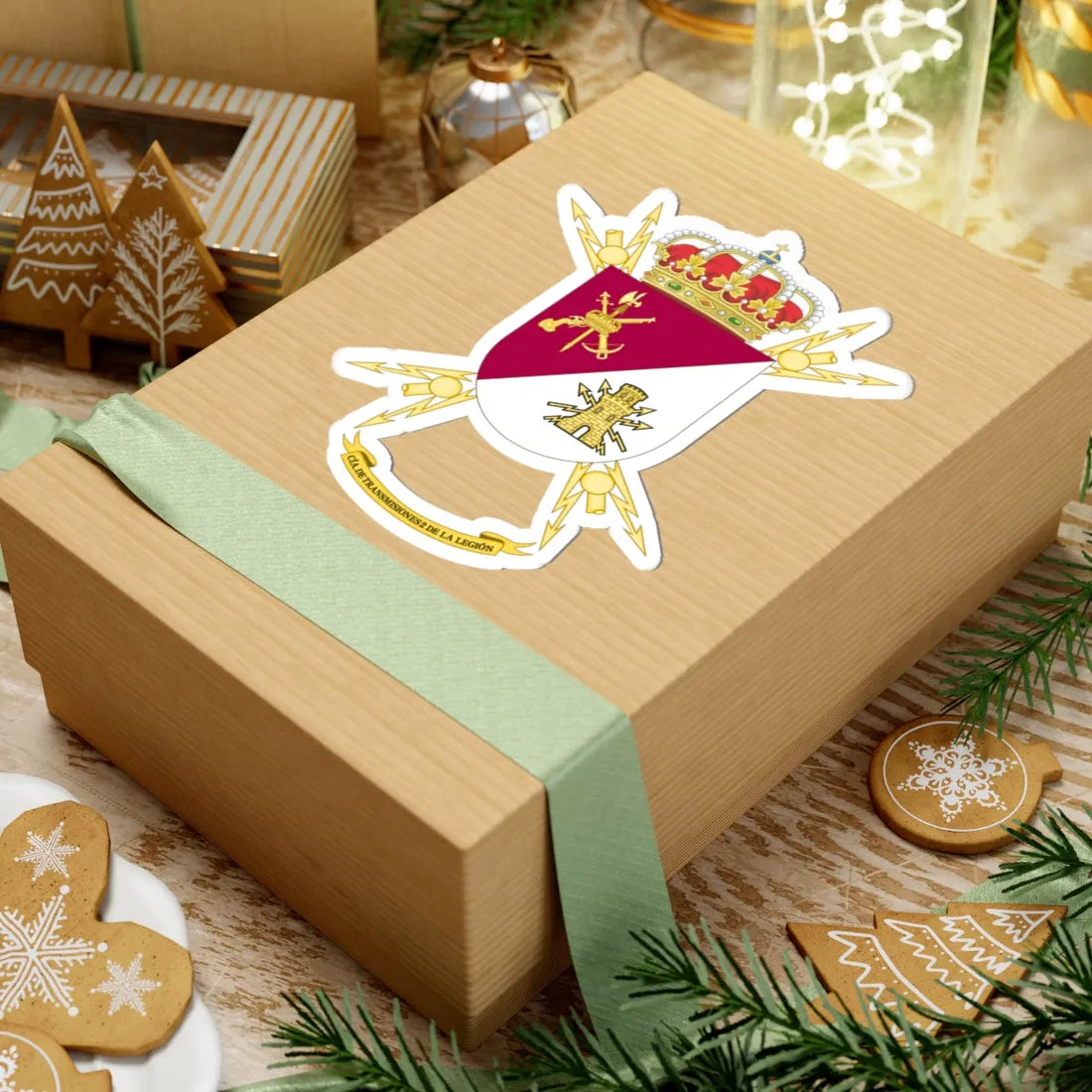 Coat of Arms of the 2nd Spanish Legion Signals Company (Spain) (Coat of Arms) STICKER Vinyl Kiss-Cut Decal - The Sticker Space