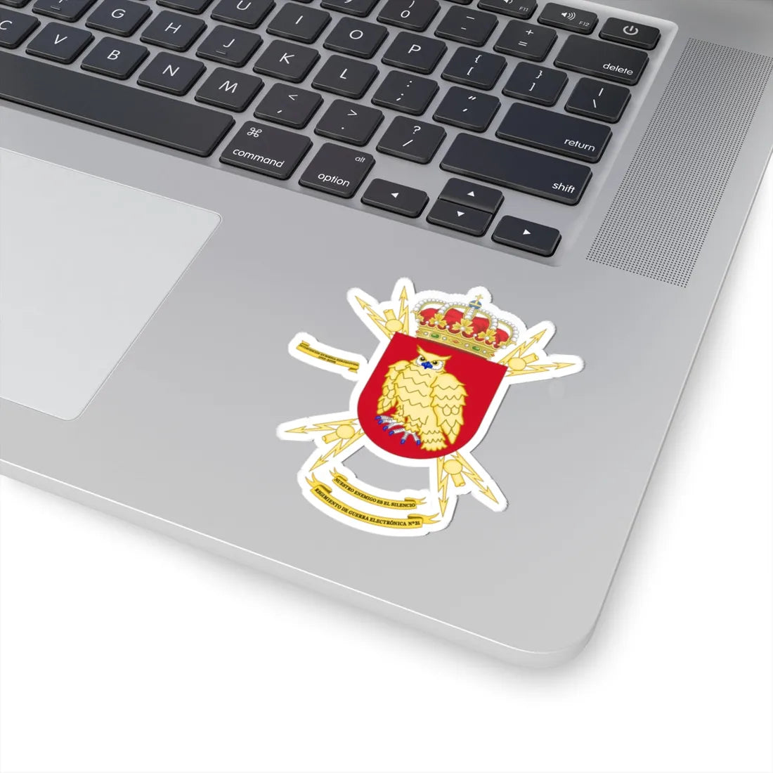 Coat of Arms of the 31st Electronic Warfare Regiment (Spain) (Coat of Arms) STICKER Vinyl Kiss-Cut Decal - The Sticker Space