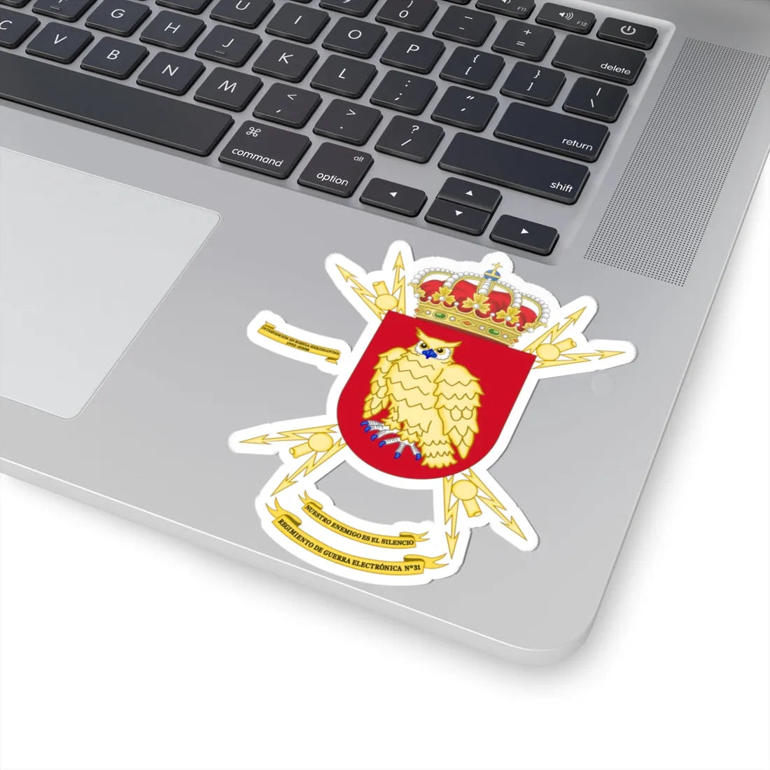 Coat of Arms of the 31st Electronic Warfare Regiment (Spain) (Coat of Arms) STICKER Vinyl Kiss-Cut Decal - The Sticker Space