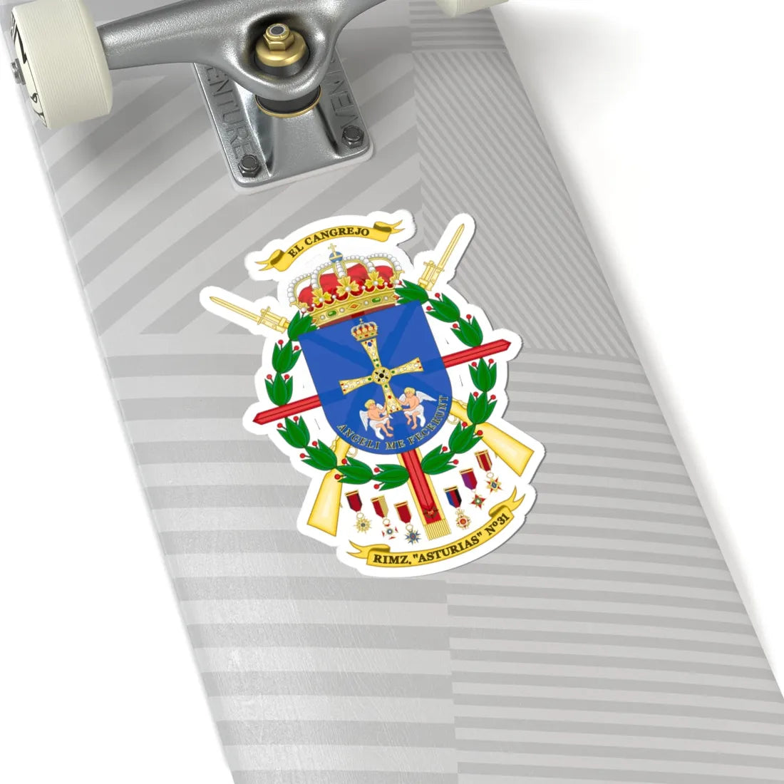Coat of Arms of the 31st Mechanized Infantry Regiment Asturias (Spain) (Coat of Arms) STICKER Vinyl Kiss-Cut Decal - The Sticker Space