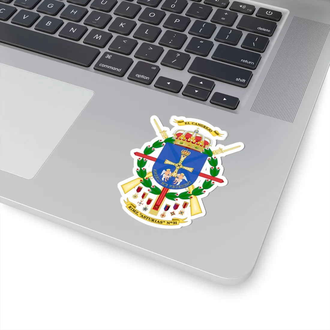 Coat of Arms of the 31st Mechanized Infantry Regiment Asturias (Spain) (Coat of Arms) STICKER Vinyl Kiss-Cut Decal - The Sticker Space