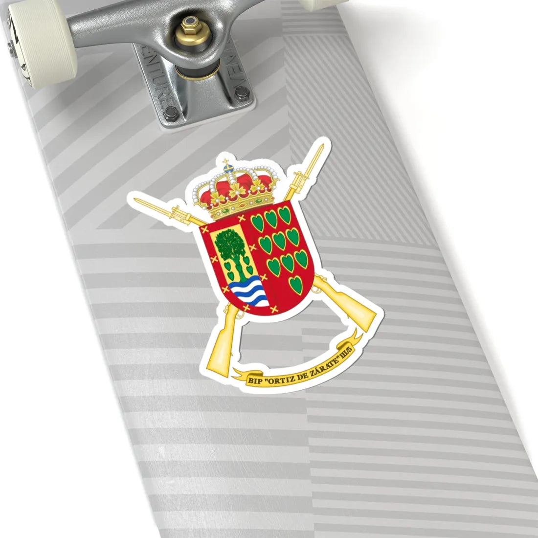 Coat of Arms of the 3rd-5 Protected Infantry Flag Ortiz de Zárate (Spain) (Coat of Arms) STICKER Vinyl Kiss-Cut Decal - The Sticker Space