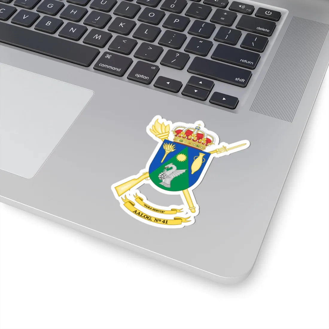 Coat of Arms of the 41st Logistics Support Group (Spain) (Coat of Arms) STICKER Vinyl Kiss-Cut Decal - The Sticker Space
