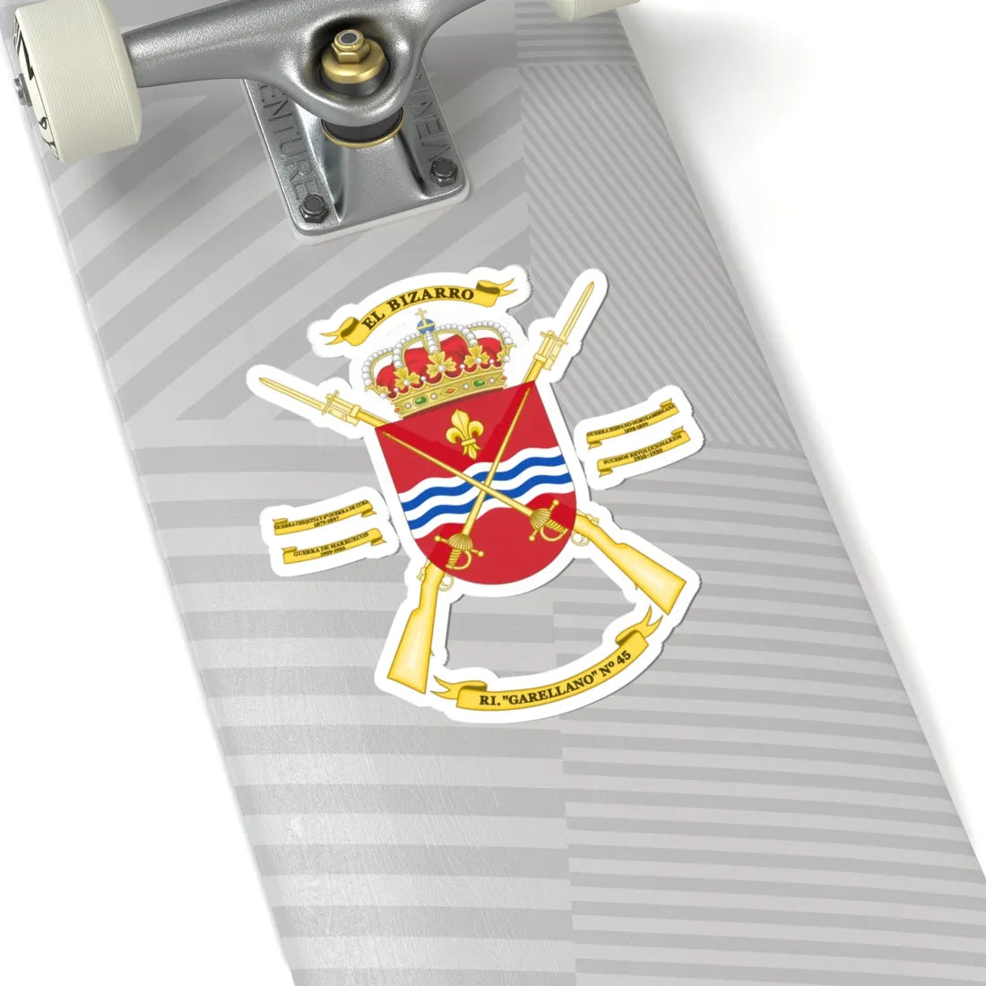 Coat of Arms of the 45th Infantry Regiment Garellano (Spain) (Coat of Arms) STICKER Vinyl Kiss-Cut Decal - The Sticker Space