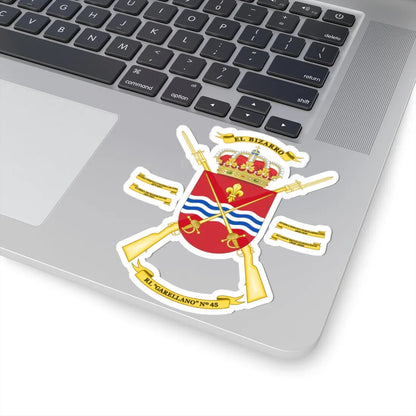 Coat of Arms of the 45th Infantry Regiment Garellano (Spain) (Coat of Arms) STICKER Vinyl Kiss-Cut Decal - The Sticker Space