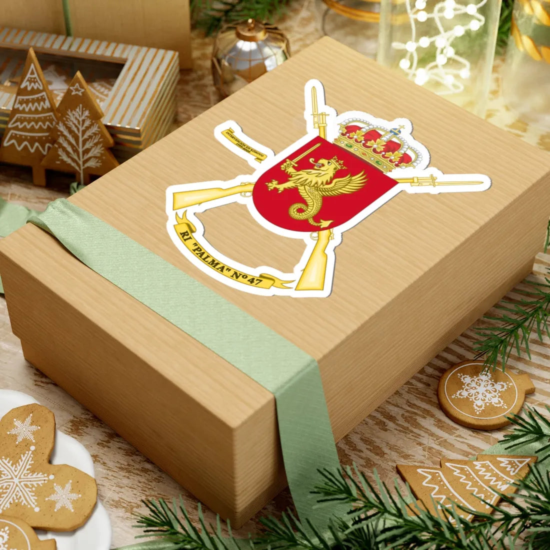 Coat of Arms of the 47th Infantry Regiment Palma (Spain) (Coat of Arms) STICKER Vinyl Kiss-Cut Decal - The Sticker Space