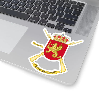 Coat of Arms of the 47th Infantry Regiment Palma (Spain) (Coat of Arms) STICKER Vinyl Kiss-Cut Decal - The Sticker Space