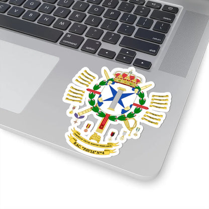 Coat of Arms of the 4th Armored Regiment Pavia 2015 (Spain) (Coat of Arms) STICKER Vinyl Kiss-Cut Decal - The Sticker Space