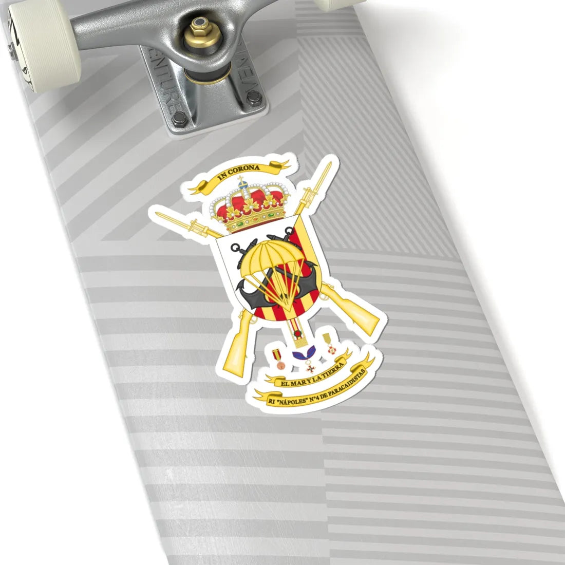 Coat of Arms of the 4th Parachute Infantry Regiment Napoles (Spain) (Coat of Arms) STICKER Vinyl Kiss-Cut Decal - The Sticker Space