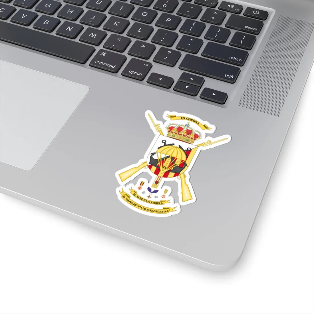 Coat of Arms of the 4th Parachute Infantry Regiment Napoles (Spain) (Coat of Arms) STICKER Vinyl Kiss-Cut Decal - The Sticker Space