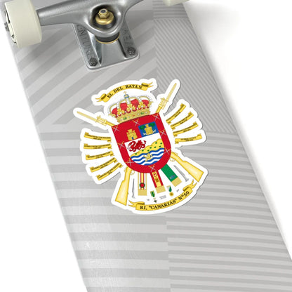 Coat of Arms of the 50th Infantry Regiment Canarias (Spain) (Coat of Arms) STICKER Vinyl Kiss-Cut Decal - The Sticker Space