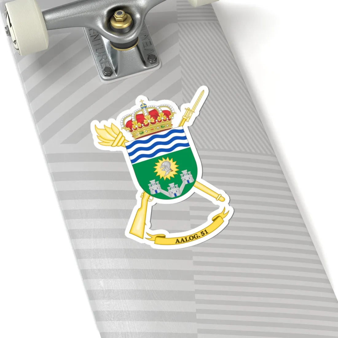 Coat of Arms of the 51st Logistics Support Group (Spain) (Coat of Arms) STICKER Vinyl Kiss-Cut Decal - The Sticker Space
