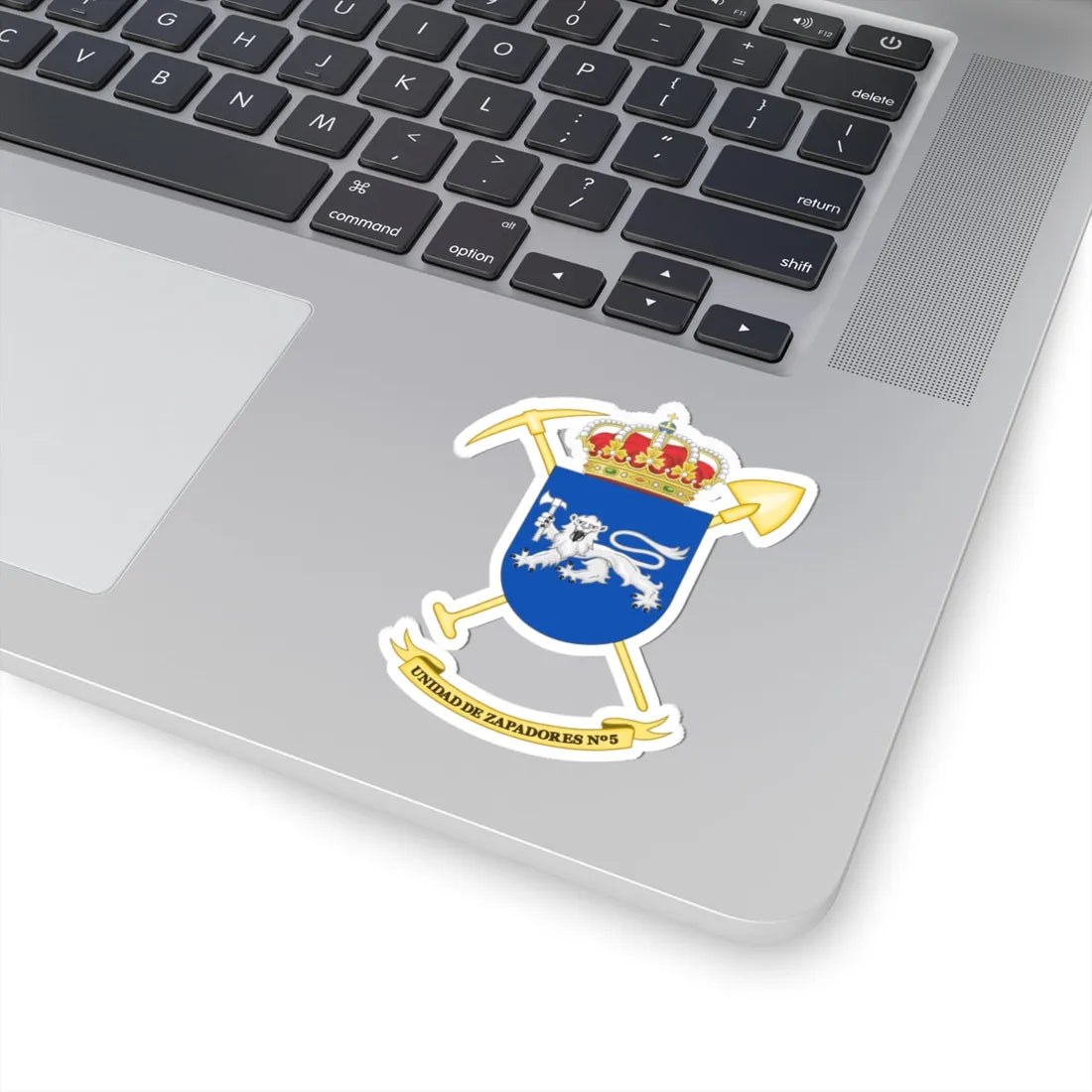 Coat of Arms of the 5th Military Engineering Unit (Spain) (Coat of Arms) STICKER Vinyl Kiss-Cut Decal - The Sticker Space