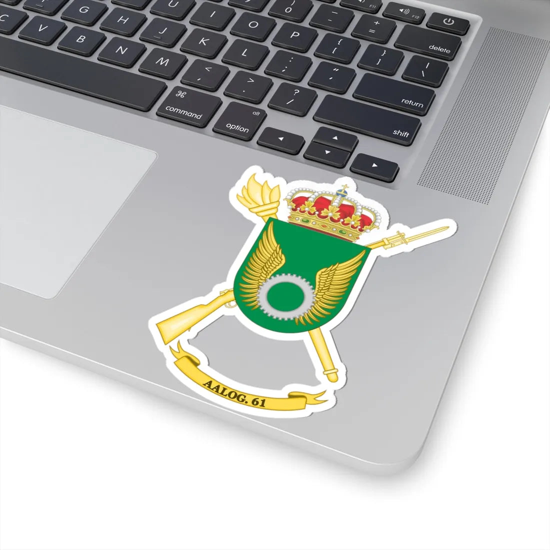 Coat of Arms of the 61st Logistics Support Group (Spain) (Coat of Arms) STICKER Vinyl Kiss-Cut Decal - The Sticker Space
