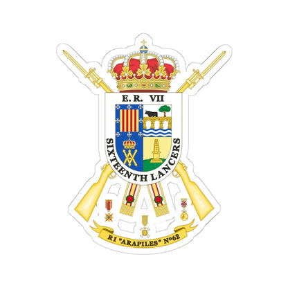 Coat of Arms of the 62nd Infantry Regiment Arapiles (Spain) (Coat of Arms) STICKER Vinyl Kiss-Cut Decal - The Sticker Space