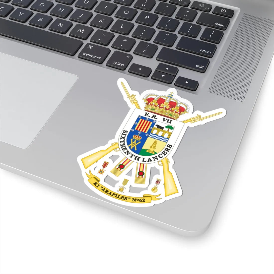 Coat of Arms of the 62nd Infantry Regiment Arapiles (Spain) (Coat of Arms) STICKER Vinyl Kiss-Cut Decal - The Sticker Space