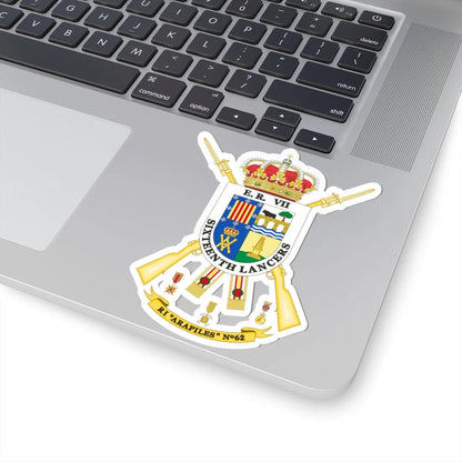 Coat of Arms of the 62nd Infantry Regiment Arapiles (Spain) (Coat of Arms) STICKER Vinyl Kiss-Cut Decal - The Sticker Space