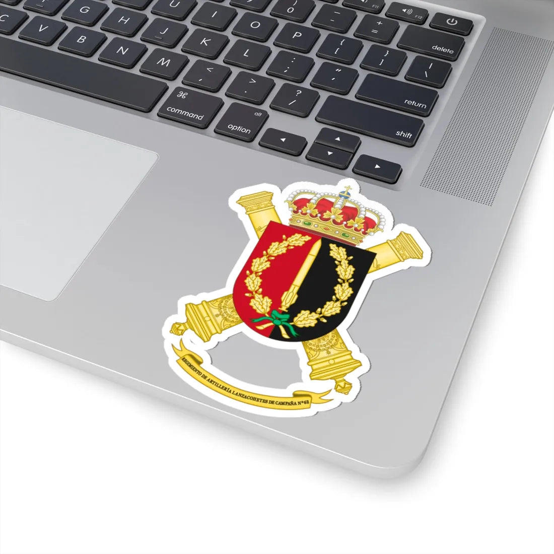 Coat of Arms of the 62nd Rocket Artillery Regiment (Spain) (Coat of Arms) STICKER Vinyl Kiss-Cut Decal - The Sticker Space
